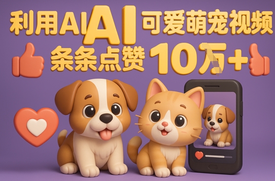 能骗过系统的AI萌宠视频制作全攻略：从0到 2W粉的爆款密码
